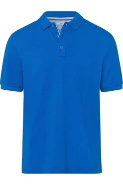 Brax Casual Modern Fit Poloshirt Blau, Einfarbig