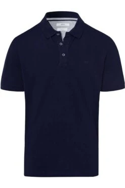 Brax Modern Fit Poloshirt Dunkelblau, Einfarbig