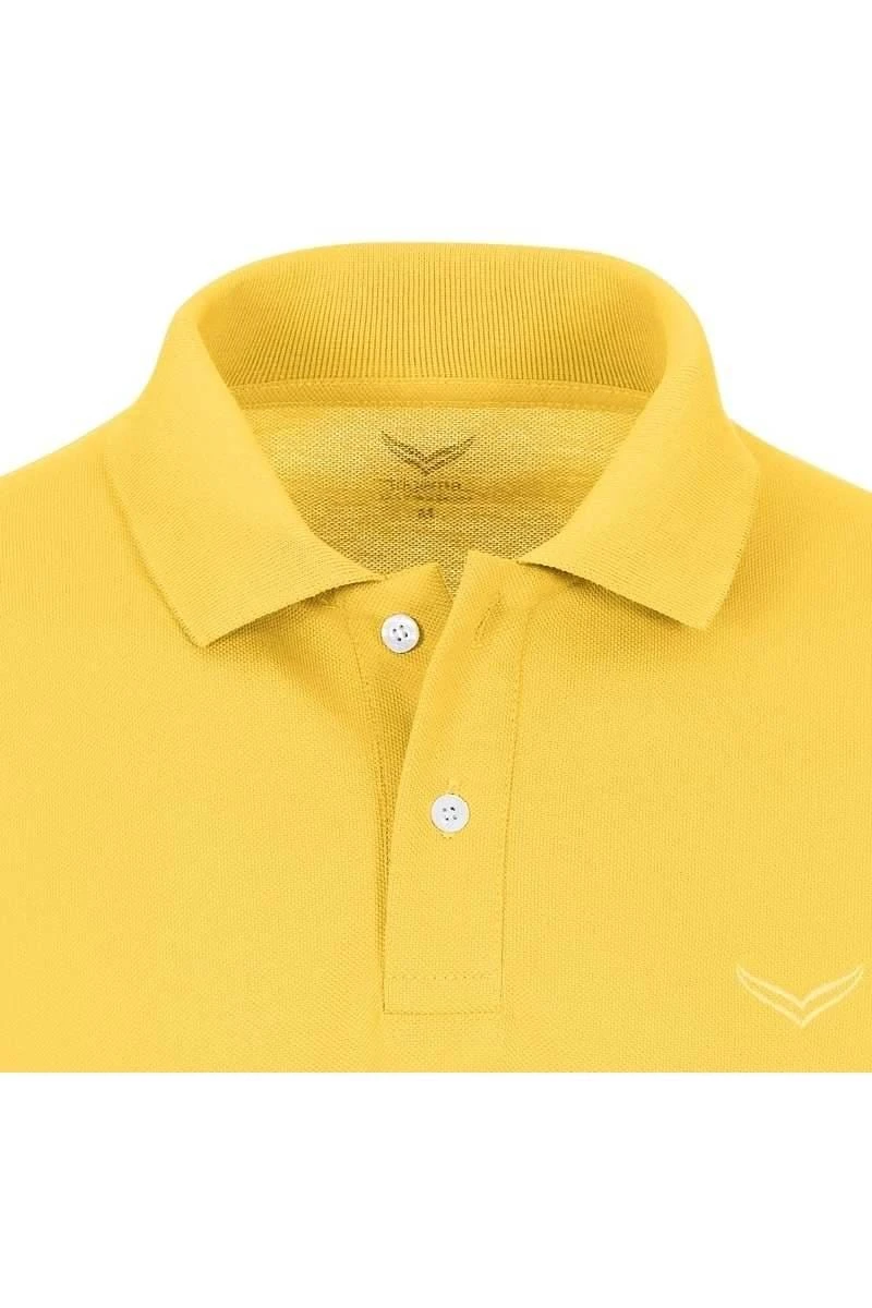 TRIGEMA Comfort Fit Poloshirt Gelb, Einfarbig 4 TRIGEMA Comfort Fit Poloshirt Gelb, Einfarbig – Bild 2