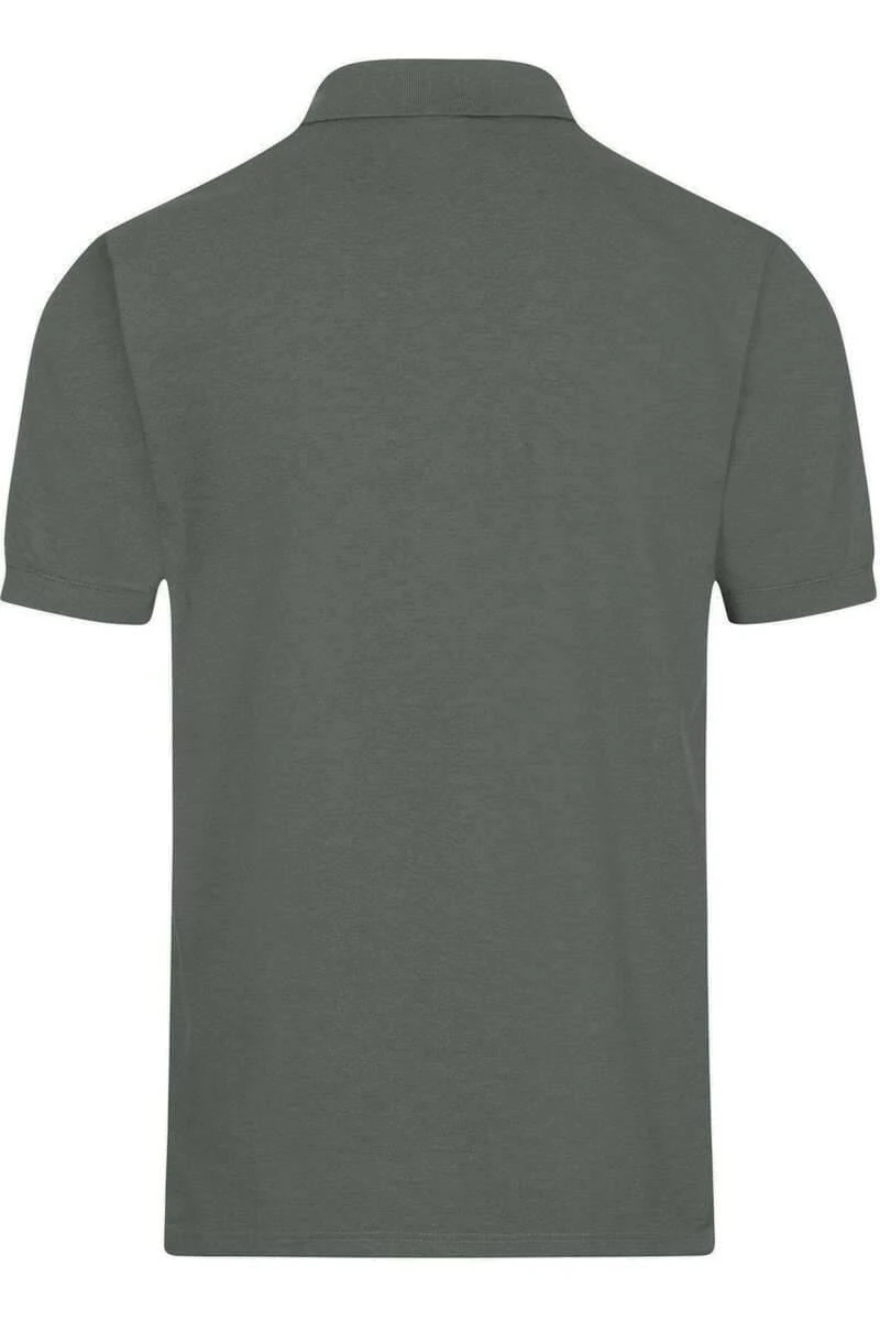 TRIGEMA Comfort Fit Poloshirt Oliv, Einfarbig 6 TRIGEMA Comfort Fit Poloshirt Oliv, Einfarbig – Bild 4