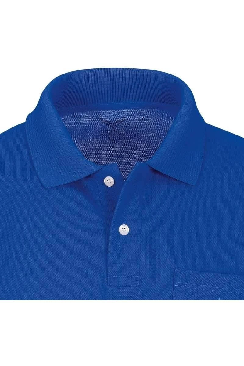 TRIGEMA Comfort Fit Poloshirt Royal, Einfarbig 4 TRIGEMA Comfort Fit Poloshirt Royal, Einfarbig – Bild 2
