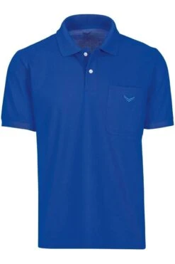 TRIGEMA Comfort Fit Poloshirt Royal, Einfarbig