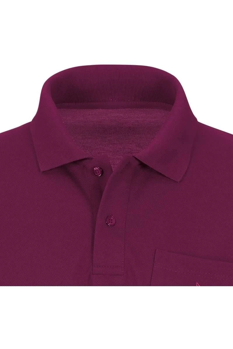 TRIGEMA Comfort Fit Poloshirt Violett, Einfarbig 4 TRIGEMA Comfort Fit Poloshirt Violett, Einfarbig – Bild 2