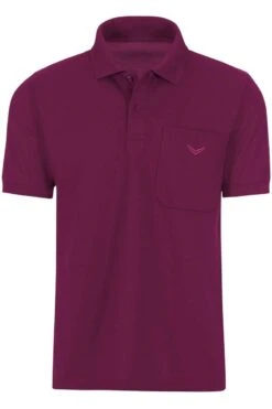 TRIGEMA Comfort Fit Poloshirt Violett, Einfarbig