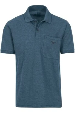 TRIGEMA Comfort Fit Poloshirt Jeans, Melange