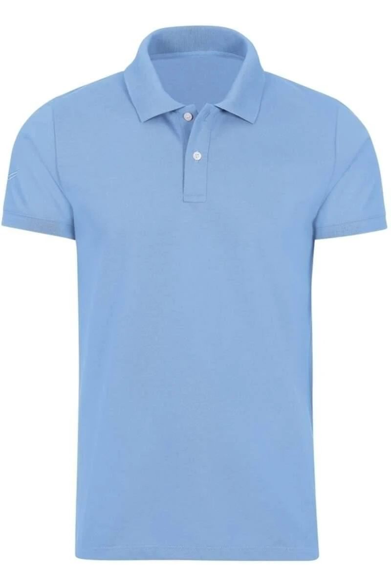TRIGEMA Slim Fit Poloshirt Himmel, Einfarbig 3 TRIGEMA Slim Fit Poloshirt Himmel, Einfarbig