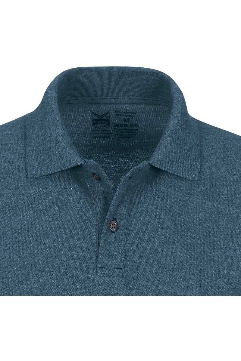 TRIGEMA Slim Fit Poloshirt Jeans, Melange 4 TRIGEMA Slim Fit Poloshirt Jeans, Melange – Bild 2