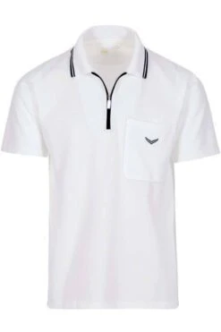 TRIGEMA Comfort Fit Poloshirt Weiss, Einfarbig