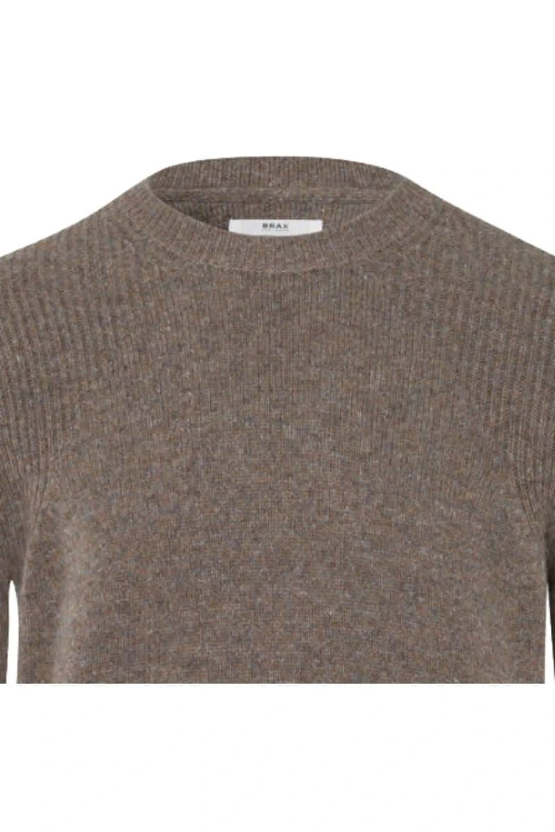 Brax Modern Fit Herren Pullover Rundhals Olive 4 Brax Modern Fit Herren Pullover Rundhals Olive – Bild 2