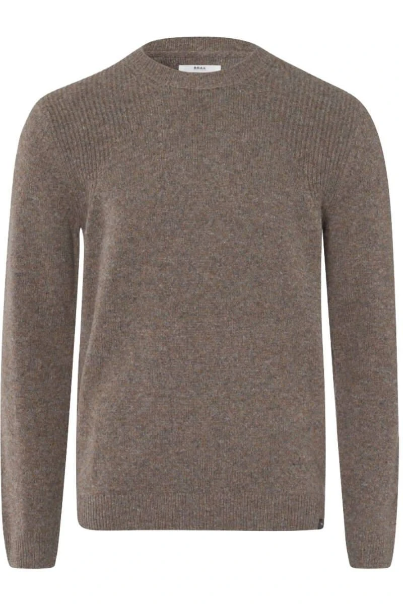 Brax Modern Fit Herren Pullover Rundhals Olive 3 Brax Modern Fit Herren Pullover Rundhals Olive