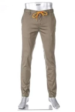 Alberto JUMP Slim Fit Herren Stoffhose Oliv,Einfarbig