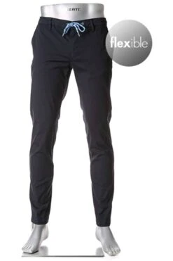 Alberto JUMP Slim Fit Herren Stoffhose Navy,Einfarbig