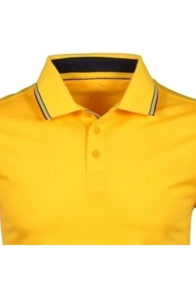 RAGMAN Softknit Regular Fit Poloshirt Gelb, Einfarbig 4 RAGMAN Softknit Regular Fit Poloshirt Gelb, Einfarbig – Bild 2