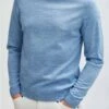 MAERZ Modern Fit Herren Pullover Rundhals Hellblau -Pullover Geschäft 401800 324 800 1200x1200