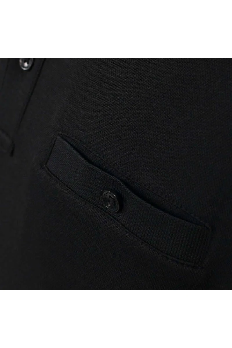 Casa Moda Casual Fit Longsleeve Poloshirt Schwarz, Einfarbig 5 Casa Moda Casual Fit Longsleeve Poloshirt Schwarz, Einfarbig – Bild 3