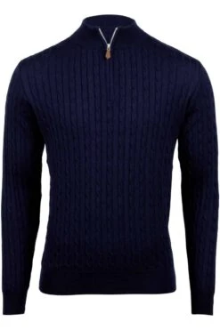 Stenströms Fitted BodyTroyerRundhals Navy