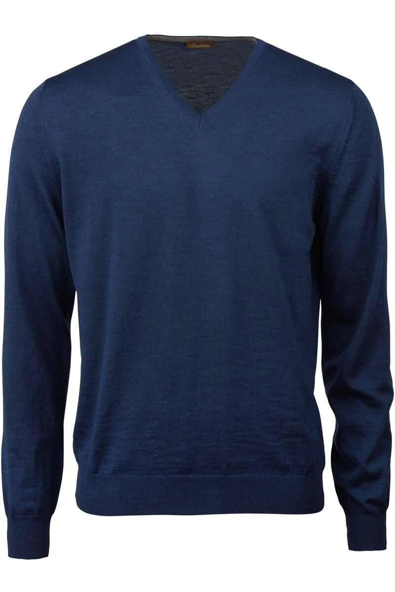 Stenströms Fitted Body Herren Pullover V-Ausschnitt Blau 3 Stenströms Fitted Body Herren Pullover V-Ausschnitt Blau