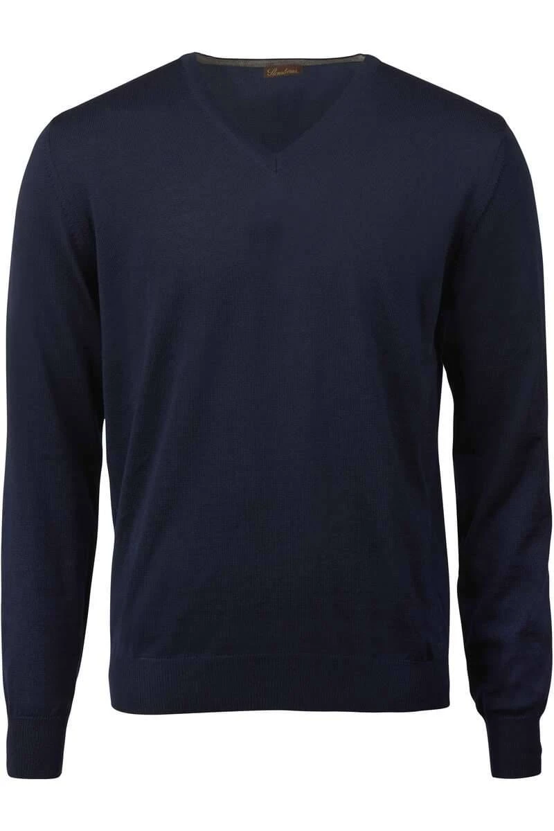 Stenströms Fitted Body Herren Pullover V-Ausschnitt Navy 3 Stenströms Fitted Body Herren Pullover V-Ausschnitt Navy