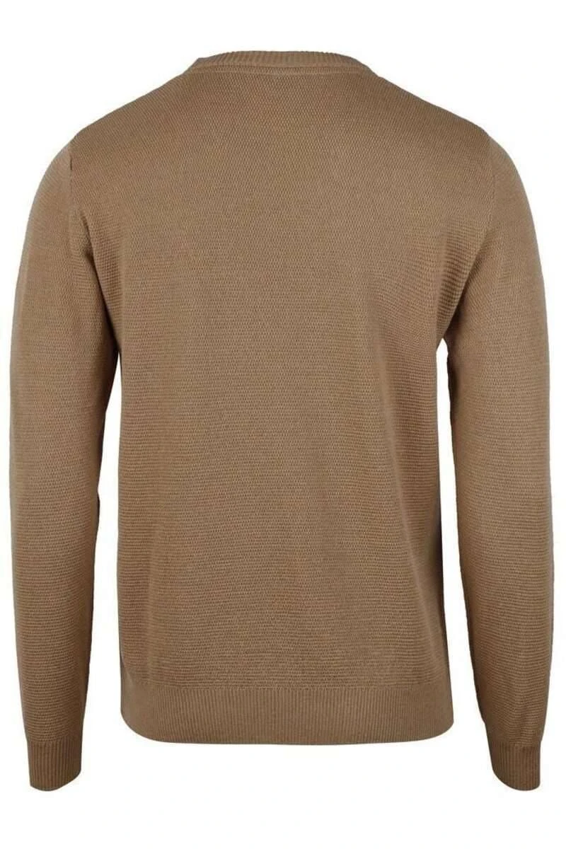 Stenströms Fitted Body Herren Pullover Rundhals Beige 4 Stenströms Fitted Body Herren Pullover Rundhals Beige – Bild 2
