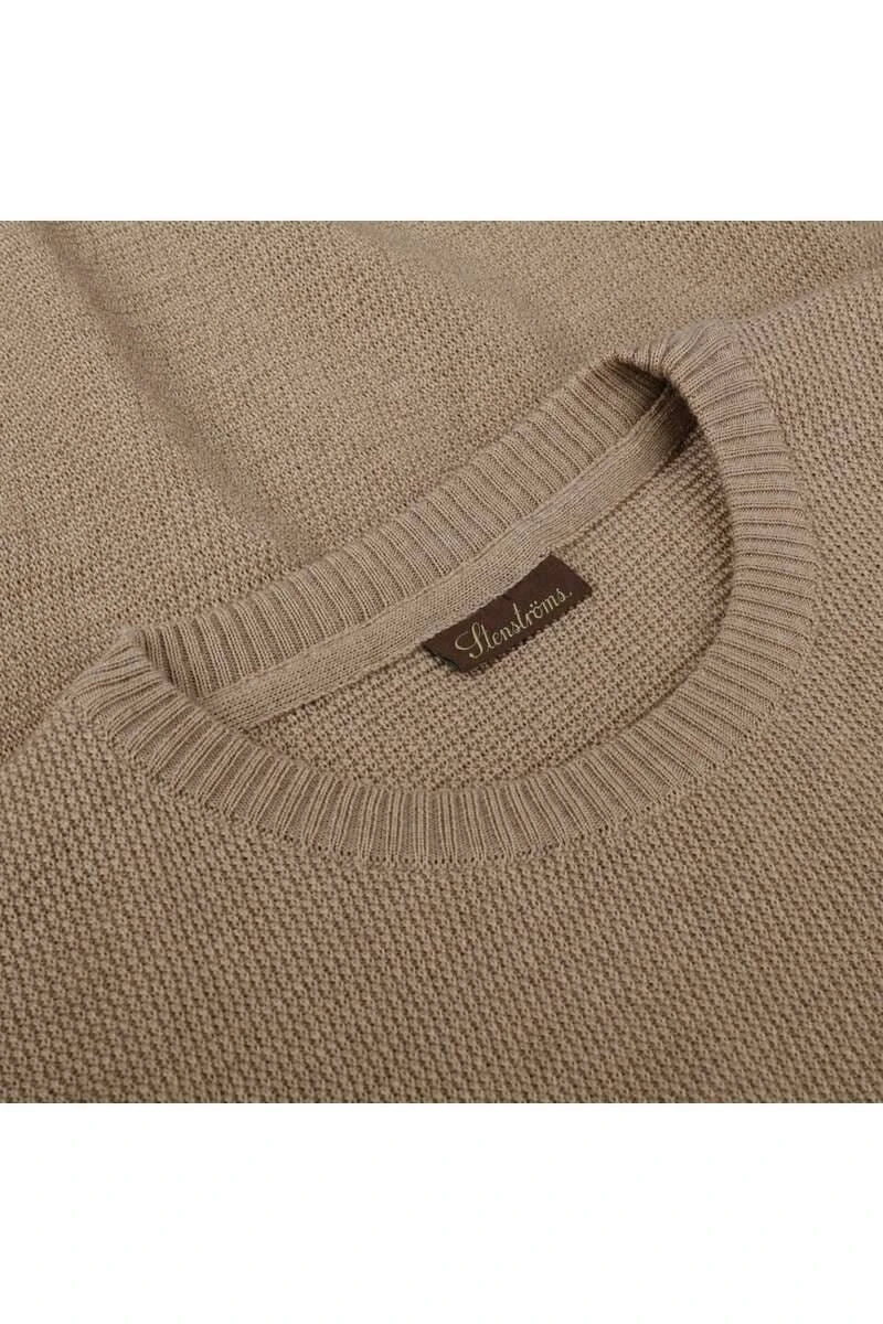Stenströms Fitted Body Herren Pullover Rundhals Beige 5 Stenströms Fitted Body Herren Pullover Rundhals Beige – Bild 3
