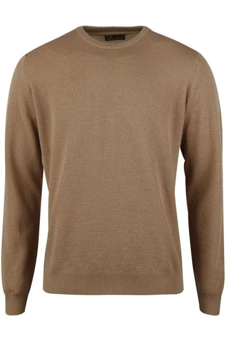 Stenströms Fitted Body Herren Pullover Rundhals Beige 3 Stenströms Fitted Body Herren Pullover Rundhals Beige