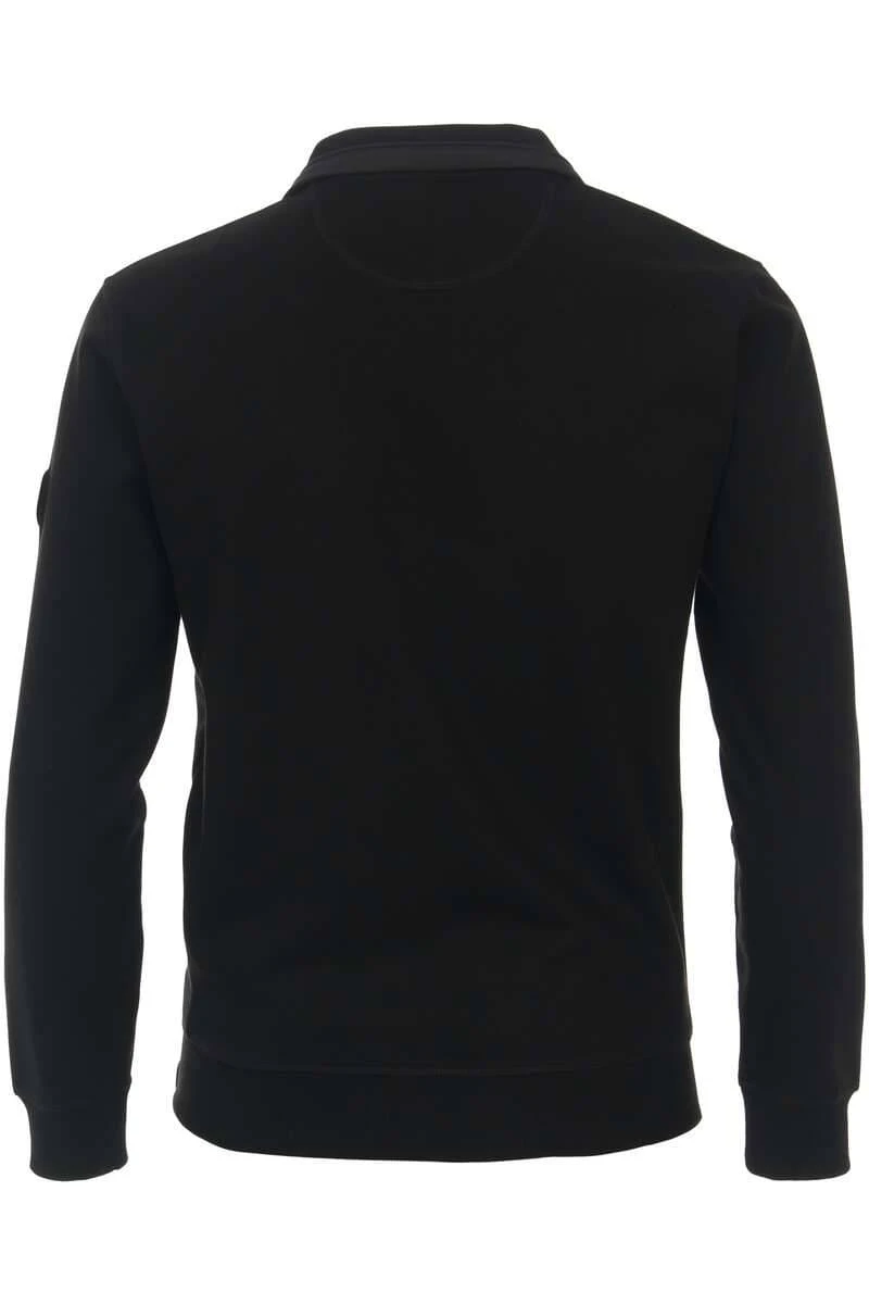 Casa Moda Casual Fit Herren Strickjacke Zip Schwarz 6 Casa Moda Casual Fit Herren Strickjacke Zip Schwarz – Bild 4