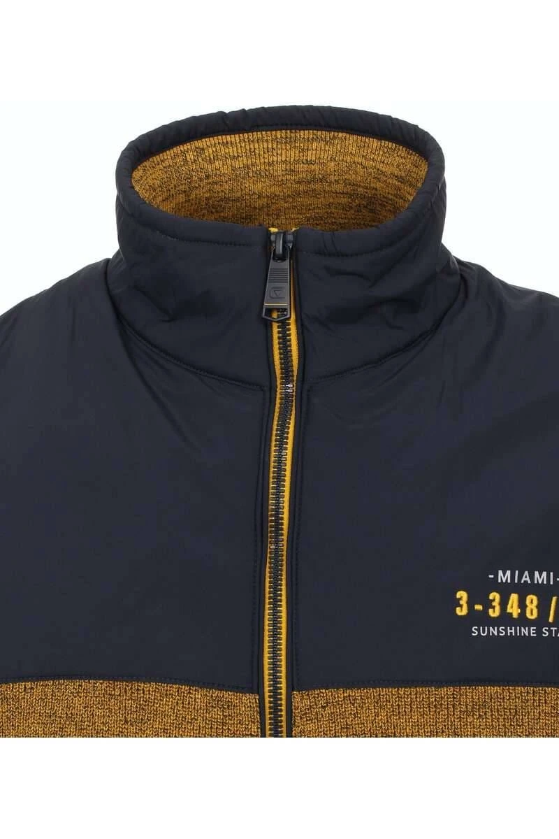 Casa Moda Casual Herren Strickjacke Zip Gelb 4 Casa Moda Casual Herren Strickjacke Zip Gelb – Bild 2