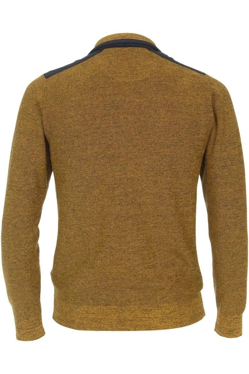 Casa Moda Casual Herren Strickjacke Zip Gelb 7 Casa Moda Casual Herren Strickjacke Zip Gelb – Bild 5
