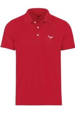 TRIGEMA COOLMAX Comfort Fit Poloshirt Rot, Einfarbig