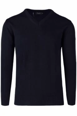MAERZ Superwash Classic Fit Herren Pullover V-Ausschnitt Navy