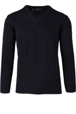 MAERZ Classic Fit Herren Pullover V-Ausschnitt Navy