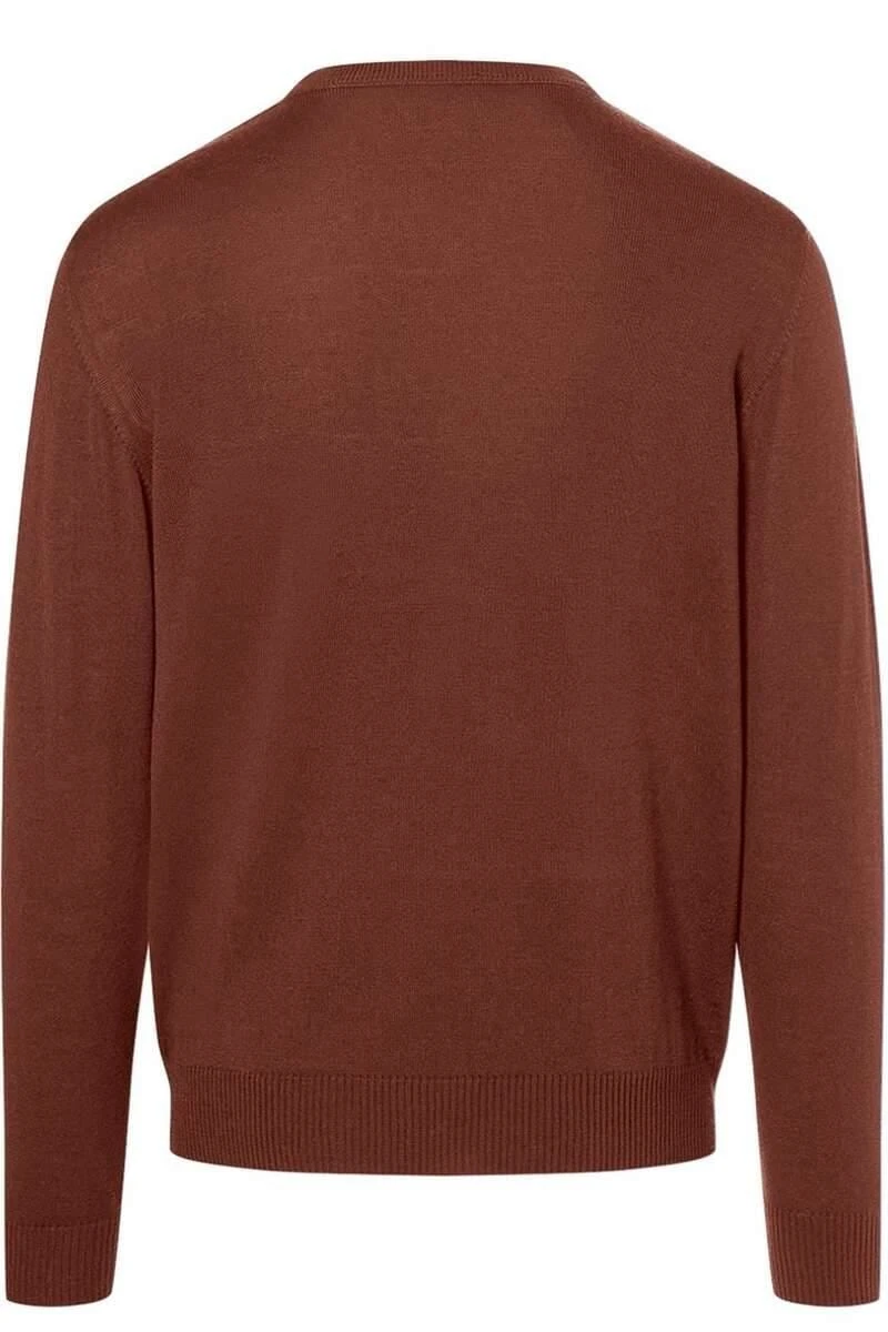 MAERZ Superwash Classic Fit Herren Pullover Rundhals Rost 5 MAERZ Superwash Classic Fit Herren Pullover Rundhals Rost – Bild 3