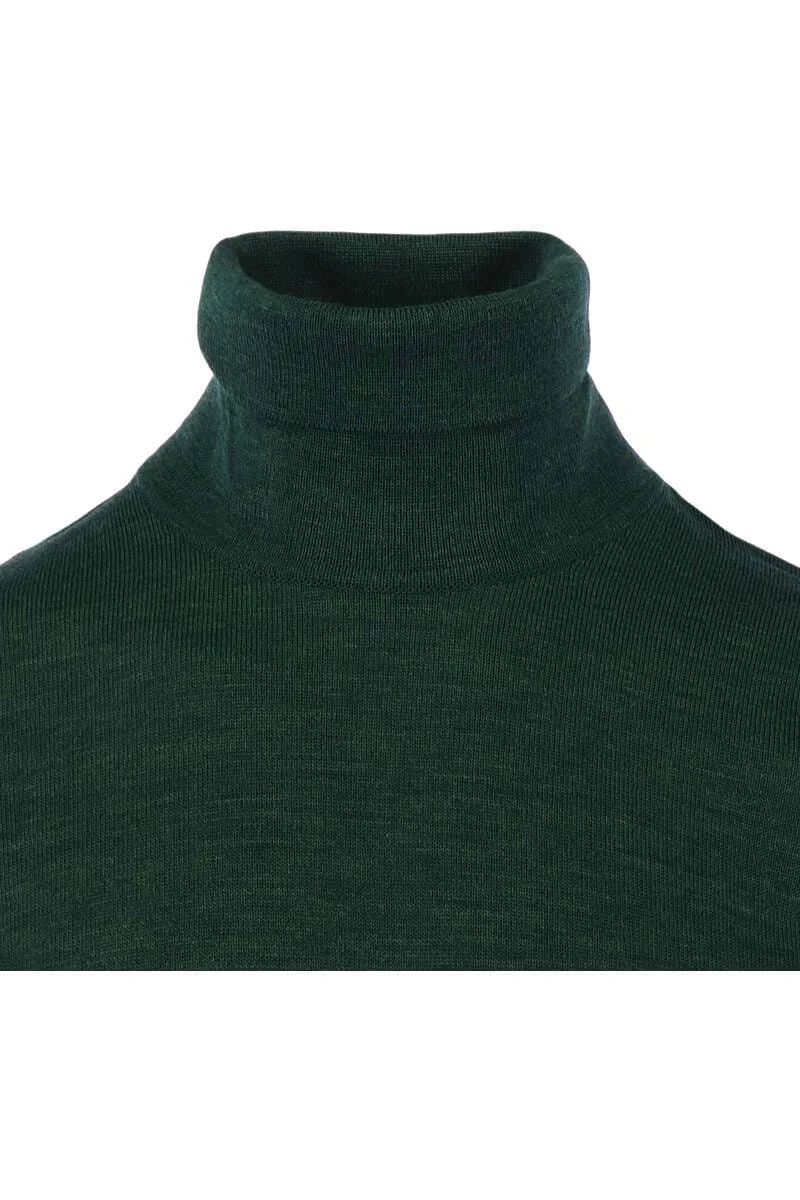 MAERZ Classic Fit Herren Rollkragenpullover Dunkelgrün 4 MAERZ Classic Fit Herren Rollkragenpullover Dunkelgrün – Bild 2