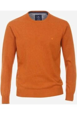 Redmond Casual Regular Fit Herren Pullover Rundhals Orange
