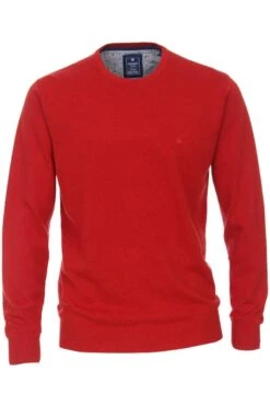 Redmond Casual Regular Fit Herren Pullover Rundhals Rot