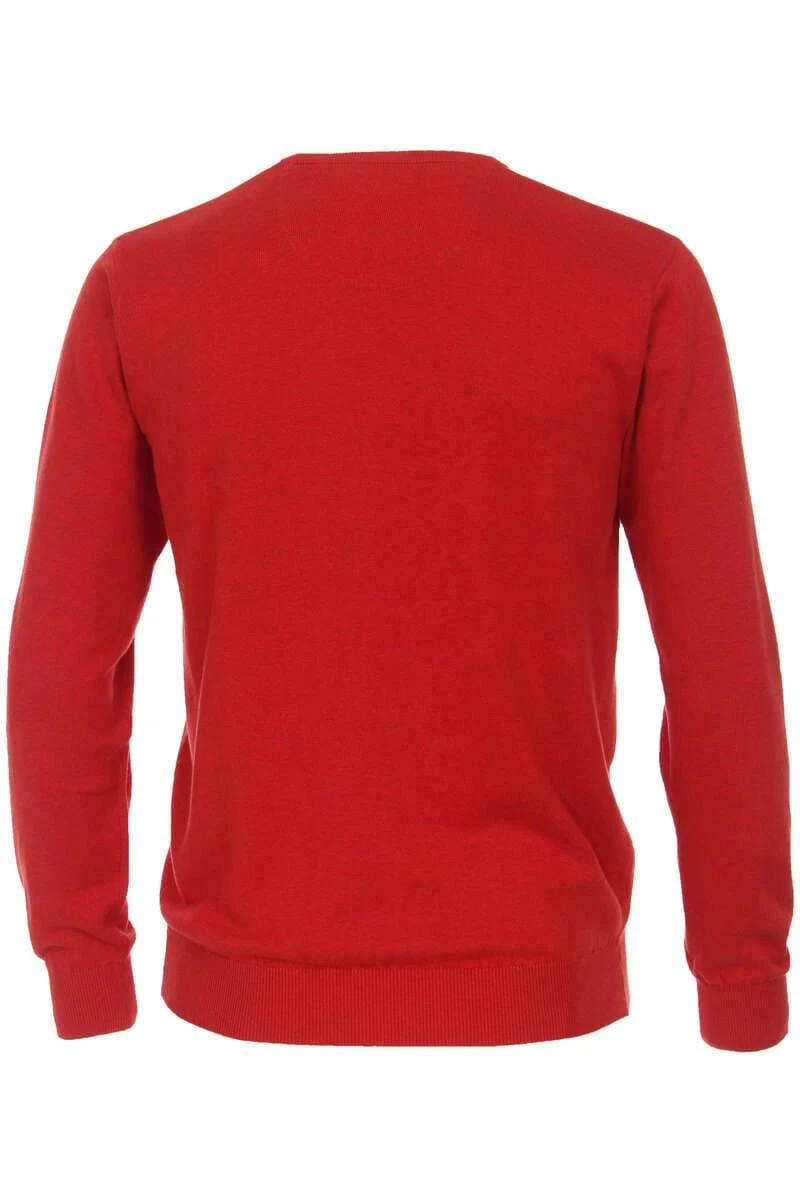 Redmond Casual Regular Fit Herren Pullover Rundhals Rot 5 Redmond Casual Regular Fit Herren Pullover Rundhals Rot – Bild 3