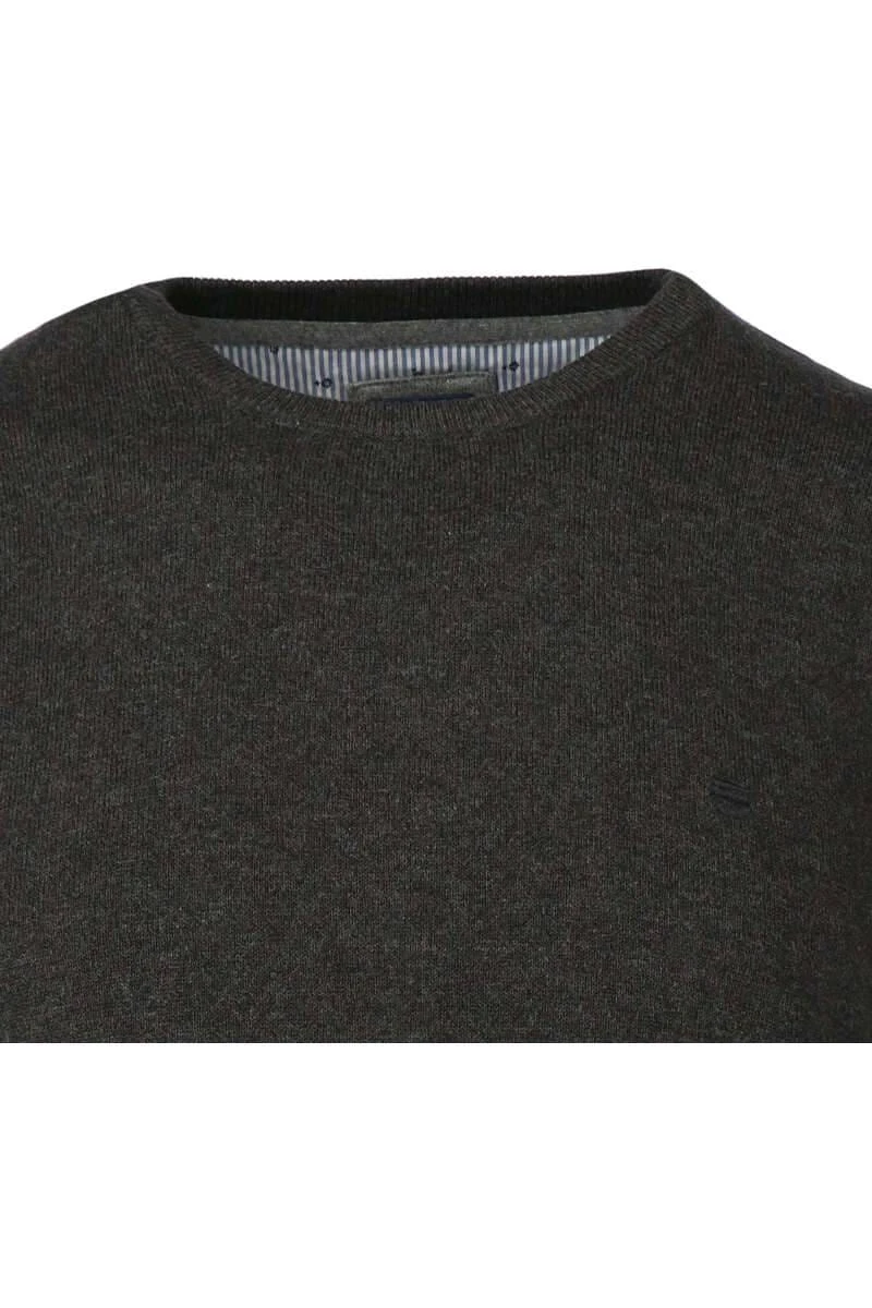 Redmond Regular Fit Herren Pullover Rundhals Anthrazit 4 Redmond Regular Fit Herren Pullover Rundhals Anthrazit – Bild 2