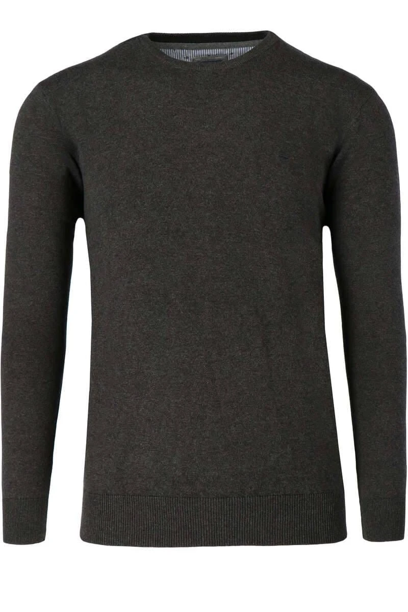 Redmond Regular Fit Herren Pullover Rundhals Anthrazit 3 Redmond Regular Fit Herren Pullover Rundhals Anthrazit
