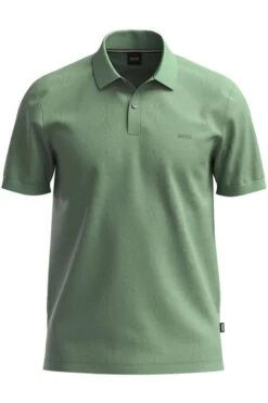 Hugo Boss BOSS Slim Fit Poloshirt Hellgrün, Einfarbig