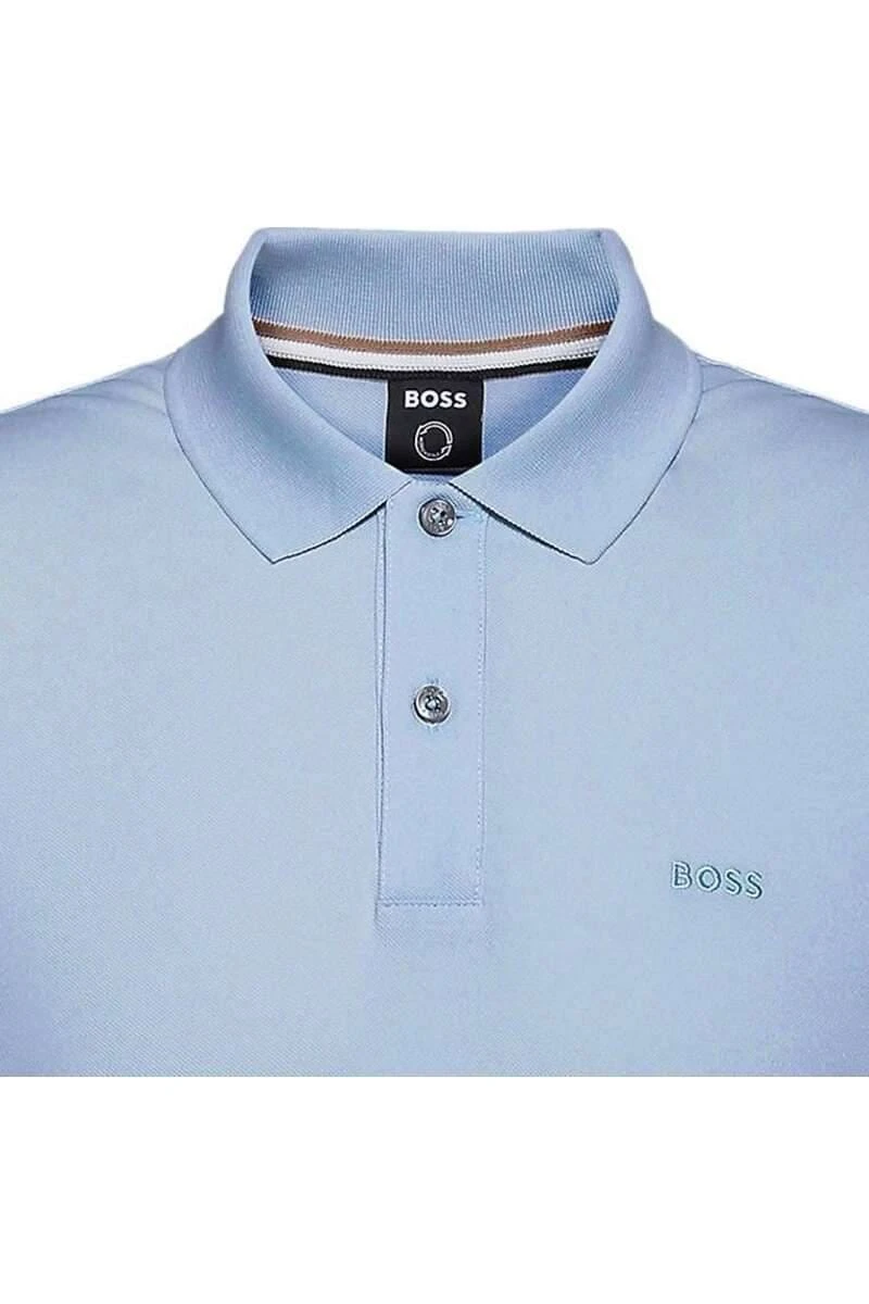 Hugo Boss BOSS Pallas Regular Fit Poloshirt Hellblau, Einfarbig 4 Hugo Boss BOSS Pallas Regular Fit Poloshirt Hellblau, Einfarbig – Bild 2