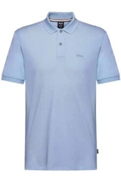Hugo Boss BOSS Pallas Regular Fit Poloshirt Hellblau, Einfarbig
