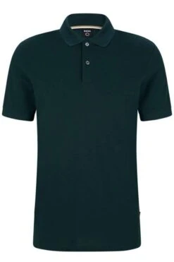 Hugo Boss BOSS Regular Fit Poloshirt Dunkelgrün, Einfarbig
