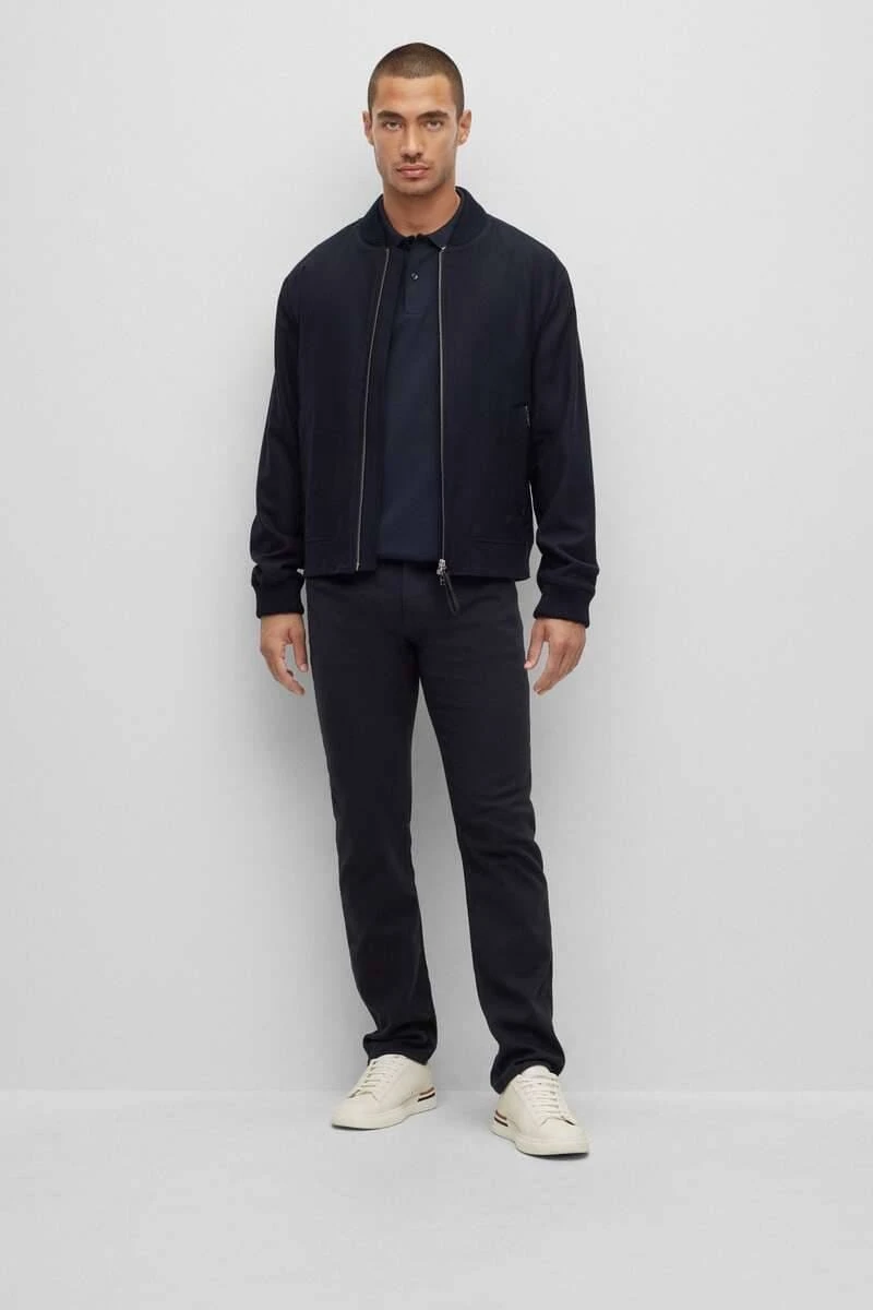 Hugo Boss BOSS Slim Fit Poloshirt Dunkelblau, Einfarbig 4 Hugo Boss BOSS Slim Fit Poloshirt Dunkelblau, Einfarbig – Bild 2