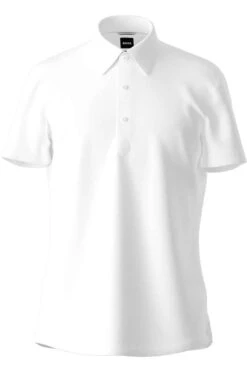 Hugo Boss BOSS Slim Fit Poloshirt Weiss, Einfarbig