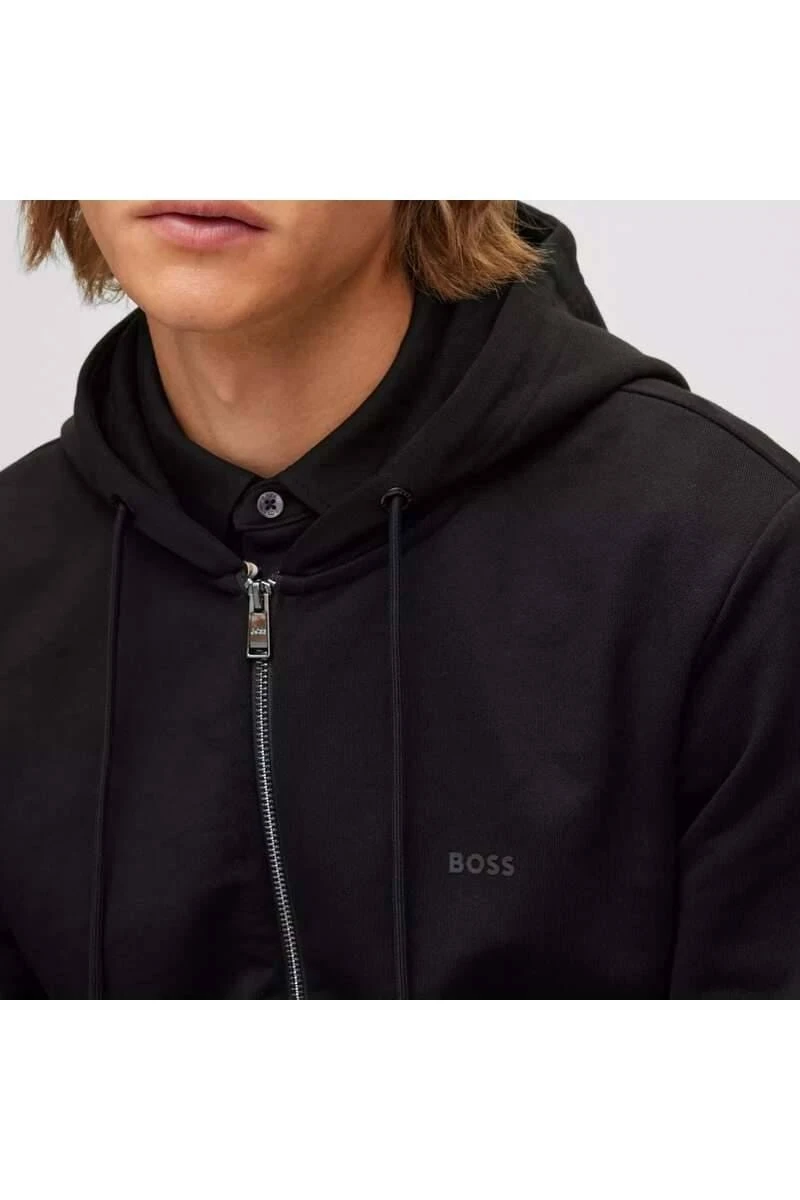 Hugo Boss BOSS Regular Fit Sweatjacke Mit Kapuze Schwarz 4 Hugo Boss BOSS Regular Fit Sweatjacke Mit Kapuze Schwarz – Bild 2