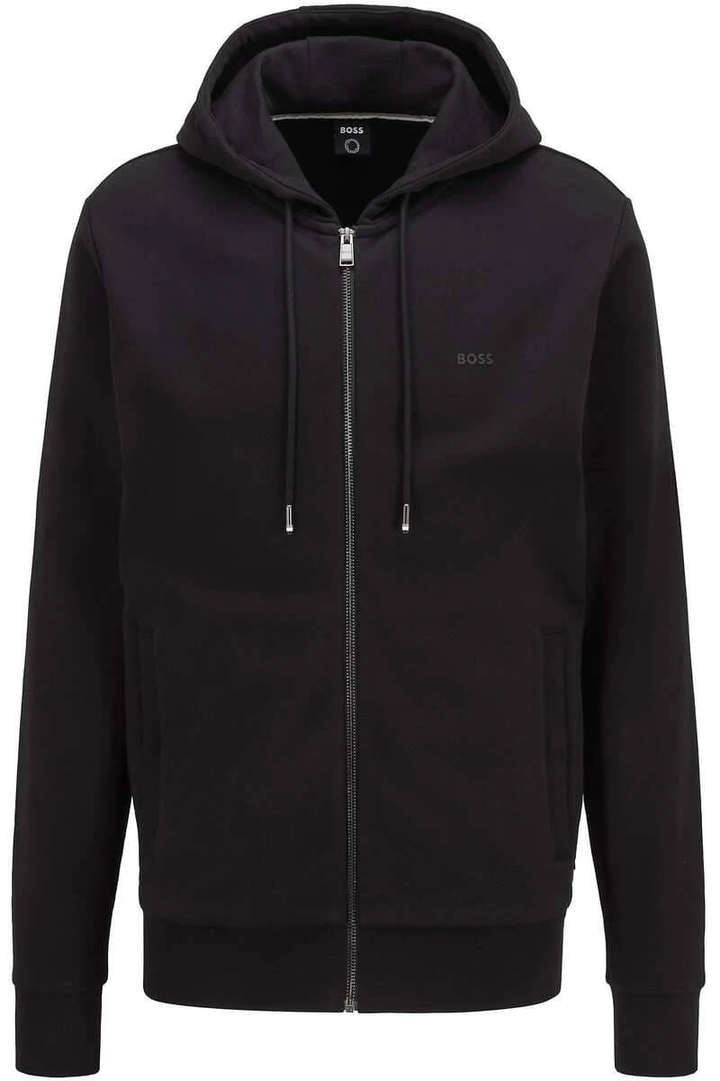 Hugo Boss BOSS Regular Fit Sweatjacke Mit Kapuze Schwarz 3 Hugo Boss BOSS Regular Fit Sweatjacke Mit Kapuze Schwarz