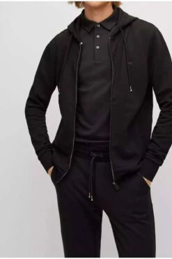 Hugo Boss BOSS Regular Fit Sweatjacke Mit Kapuze Schwarz 8 Hugo Boss BOSS Regular Fit Sweatjacke Mit Kapuze Schwarz -Pullover Geschäft 50471960 001 8 800 1200x1200