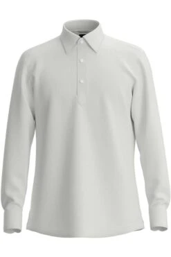 Hugo Boss BOSS C-HAL Regular Fit Longsleeve Poloshirt Weiss, Einfarbig