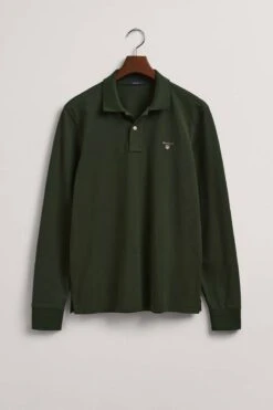 GANT Regular Fit Longsleeve Poloshirt Dunkelgrün, Einfarbig 9 GANT Regular Fit Longsleeve Poloshirt Dunkelgrün, Einfarbig -Pullover Geschäft 5201 363 7 800 1200x1200