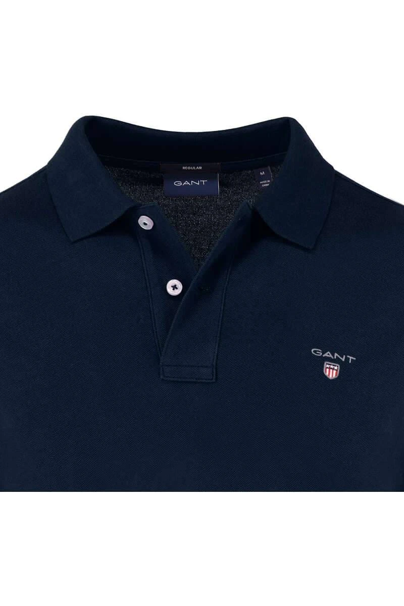 GANT Regular Fit Longsleeve Poloshirt Dunkelblau, Einfarbig 4 GANT Regular Fit Longsleeve Poloshirt Dunkelblau, Einfarbig – Bild 2